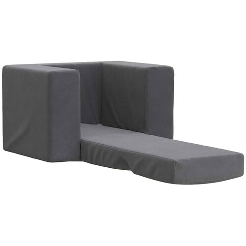  Dječji kauč na razvlačenje antracit mekani pli&amp;scaron;ani Antracitno siva Sofa Slike