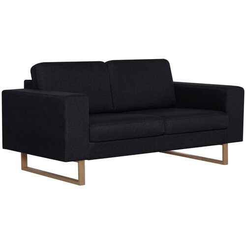Maison Chic kavč - Sofa - Kanape dvosed iz blaga črn, (21726659) Cene