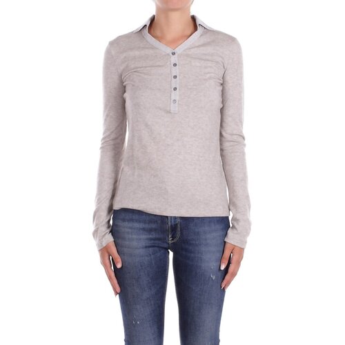 Dondup Polo majice dolgi rokavi DS055 JS0308XXX Siva Cene