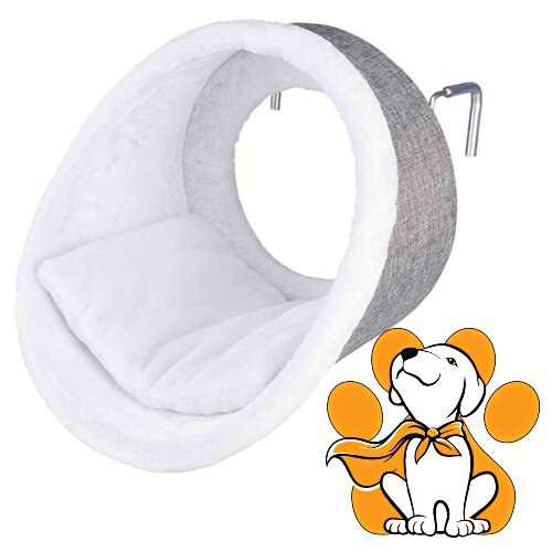 Trixie cave ležaljka za mačke za radijator, udobna i mekana, do 5kg, belo-siva Cene