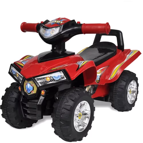 vidaXL crveni Dječji Motocikl na 4 Kotača s Zvučnim i Svjetlosnim Efektima