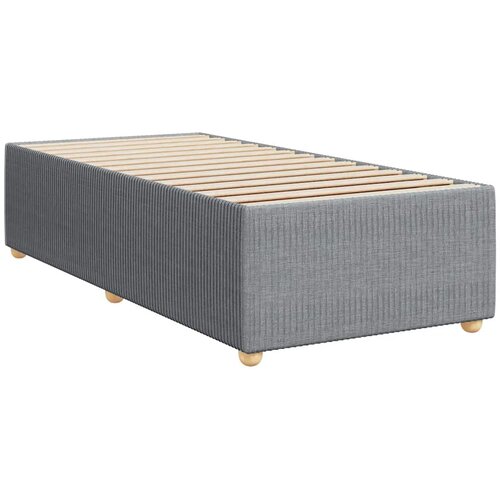 Box spring krevet s madracem svjetlosivi 90x190 cm od tkanine Slike