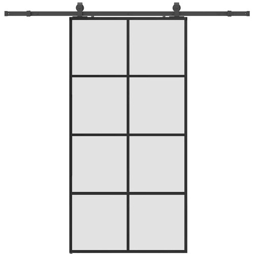  Klizna vrata s okovima crna 102,5x205 cm ESG staklo Slike