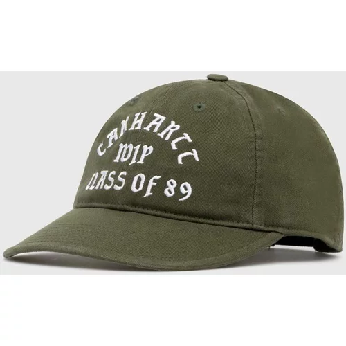 Carhartt WIP Pamučna kapa sa šiltom Class of 89 Cap boja: zelena, s aplikacijom, I033215.25DXX