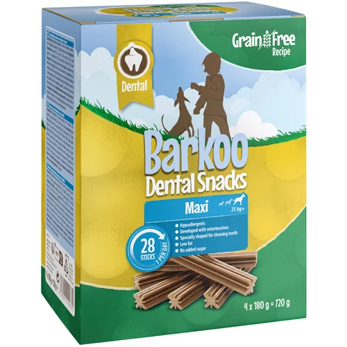 Barkoo Ekonomično pakiranje Dental Snacks 28 ili 56 komada - BEZ ŽITARICA - Za velike pse 28 komada (720 g)