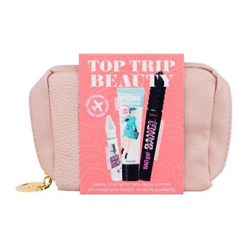 Benefit Top Trip Beauty Set podlaga za puder The Porefessional Pore Primer 22 ml + gel za obrvi Gimme Brow Brow Volumizing Fiber Gel 3 g 3 Neutral Light Brown + maskara Bad Gal Bang! Volumizing Mascara 8,5 g Intense Pitch Black Cene