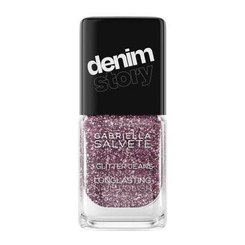 Gabriella Salvete Denim Story Longlasting Nail Polish lak za nokte 11 ml Nijansa 01 glitter jeans Slike
