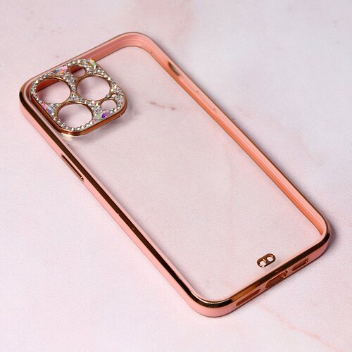 Maska Cirkon Camera za iPhone 14 Pro Max 6.7 roze Slike