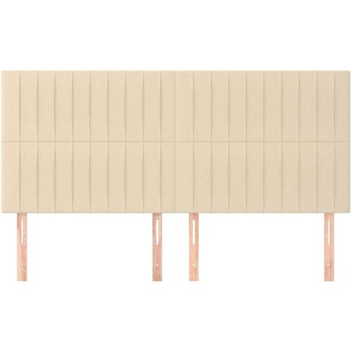  Uzglavlja 4 kom krem 80x5x78/88 cm od tkanine Slike