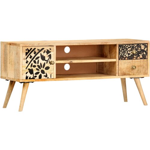 Furnova TV omarica 100x30x45 cm trden mangov les, (21923046) Cene
