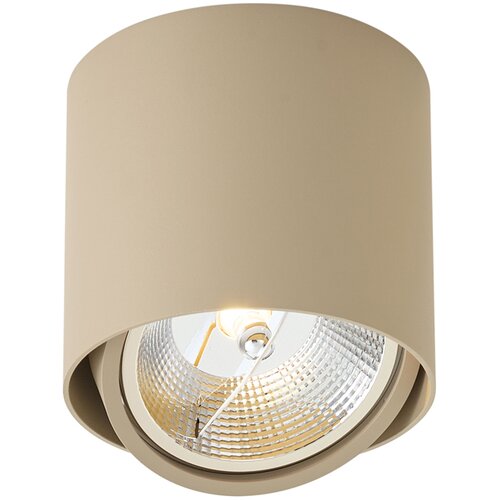 QAZQA Moderne plafondspot taupe GU10 AR111 kantelbaar - Impact Slike