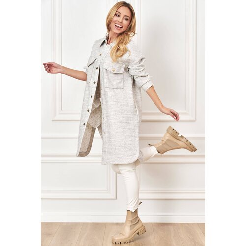 Lalous Gray long shirt coat Cijene