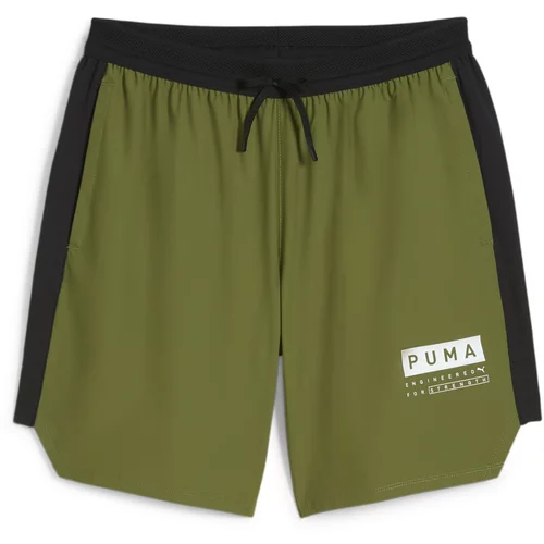 Puma Športne hlače 'Fuse 7' oliva / črna / bela