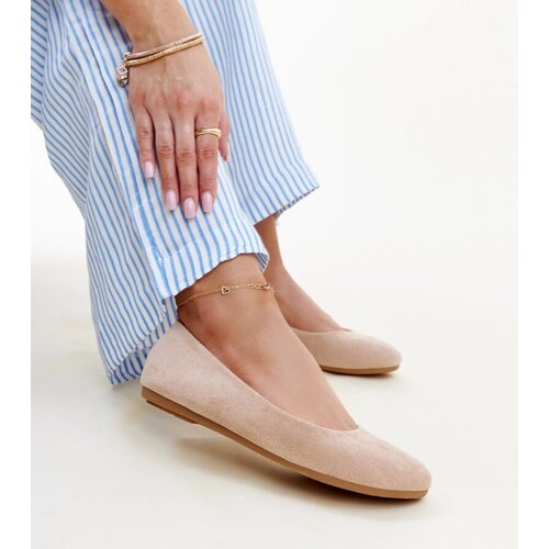 Gemre Beige Eco Suede Ballet Flats Jala Cijene