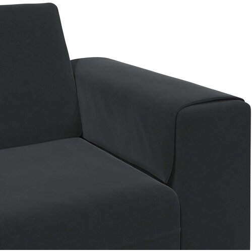  Kauč za dnevni boravak 3 pcs Crna 250 x 188 x 76 cm Slike