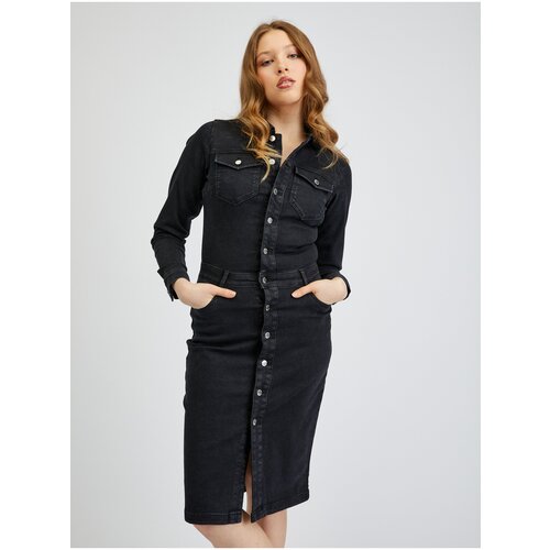 Orsay Black Denim Dress - Women Slike