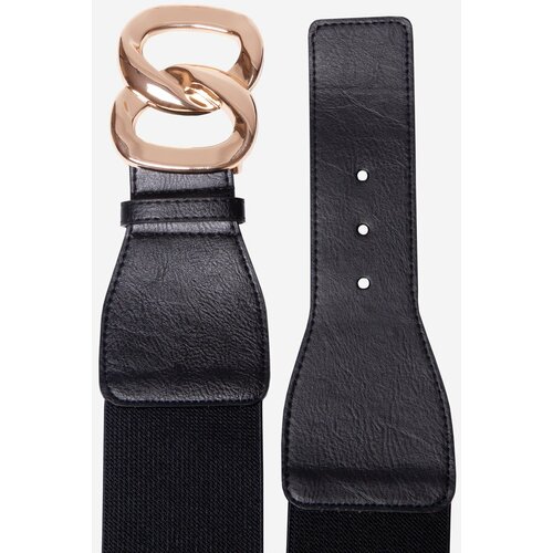 Shelvt Women's black elastic belt Slike