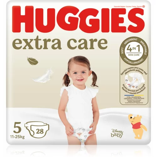 Huggies Extra Care Size 5 plenice za enkratno uporabo 11-25 kg 28 kos