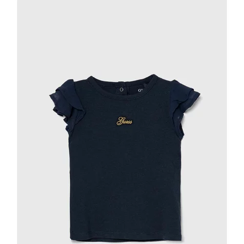 Guess Otroška kratka majica mornarsko modra barva