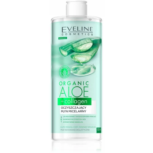 Eveline Cosmetics Organic Aloe+Collagen čistilna micelarna voda 500 ml