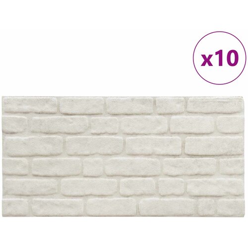  Zidne panele 10 pcs Bijela 100 x 50 cm EPS pjena Slike