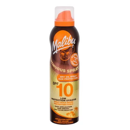 Malibu Continuous Spray Dry Oil SPF10 vodootporan sprej za zaštitu od sunca 175 ml