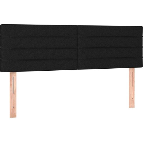  Uzglavlje crno 144x5x78/88 cm od tkanine Slike