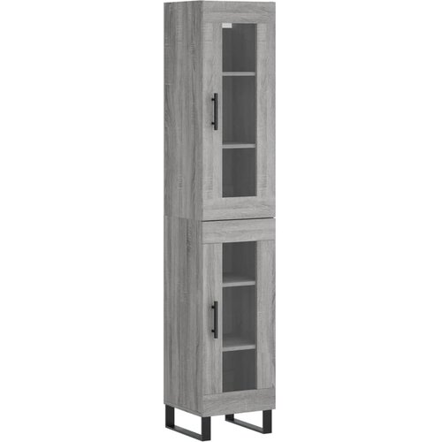 Maison Chic Visoka omara - Komoda - Predalnik siva sonoma 34,5x34x180 cm inženirski les, (21719416) Cene