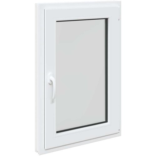  Prozor za podrum RISOR Bijeli 60 x 100 cm PVC i staklo - Bijeli 60 x 100 cm (trostruki sloj) Naginjanje i okretanje desno Slike
