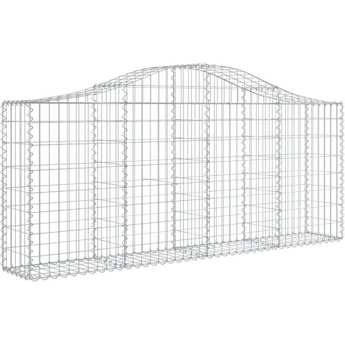  Lučne gabionske ko&amp;scaron;are 4 kom 200x30x80/100 cm pocinčano željezo Slike