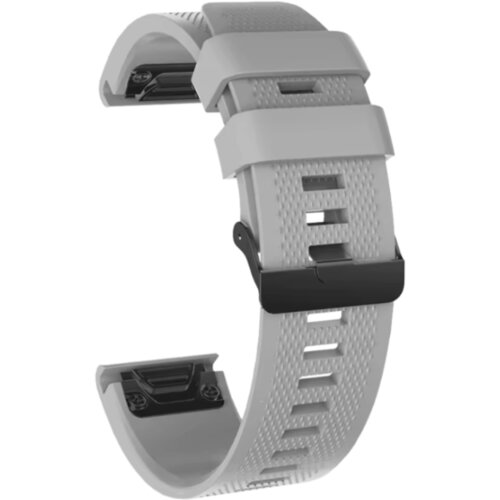 Chameleon Silikonski pa&amp;scaron;ček za Garmin ure (20mm), hitro zapenjanje, siv Slike
