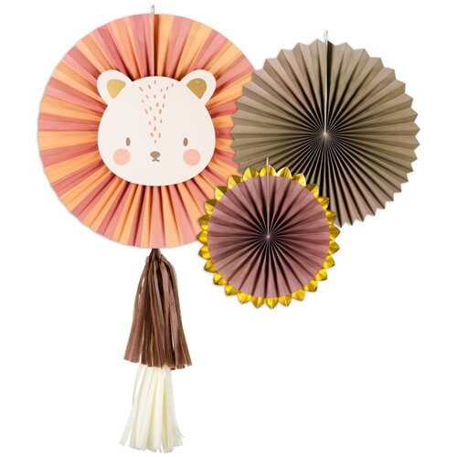 PARTY DECO okrasne rozete leo, mix, 26-43 cm Cene