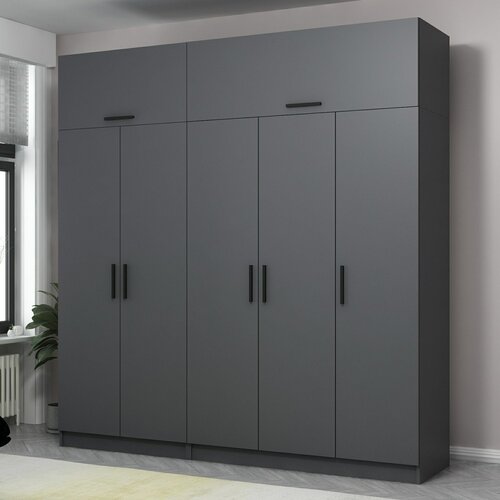 Hanah home Ormar Kale 225x235x52cm Antracit Cene
