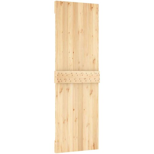  Klizna vrata Prirodna i bijela 70 x 210 cm Čvrsta borovina Slike