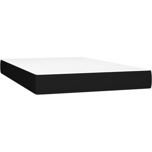  Krevet s oprugama i madracem crni 120 x 200cm od tkanine Slike