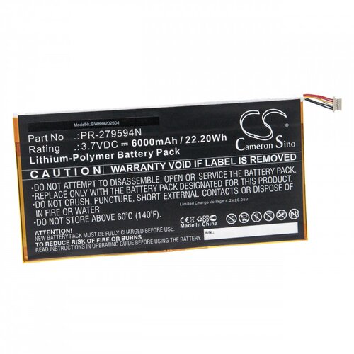 VHBW Baterija za Acer Iconia One 10 / B3-A20, 6-pinski priključek, 6000 mAh Slike