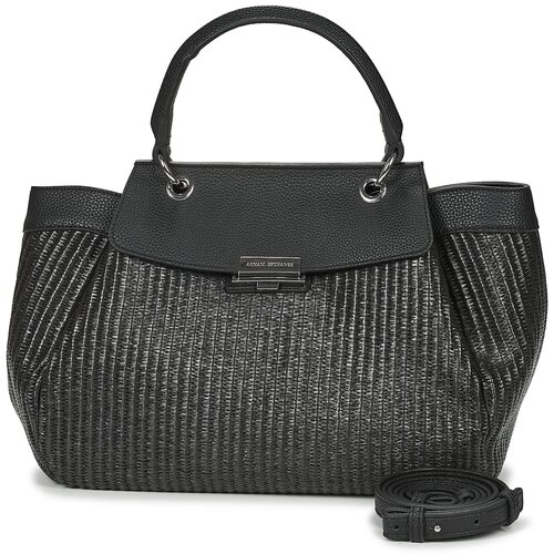 Armani Exchange Ročne torbice WAVE CROCHET TOP HANDLE M Črna Cene