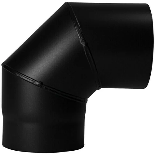  Dimovodno koljeno za peć (Promjer: 180 mm, Kut luka: 90 °, Čelik, Crne boje)