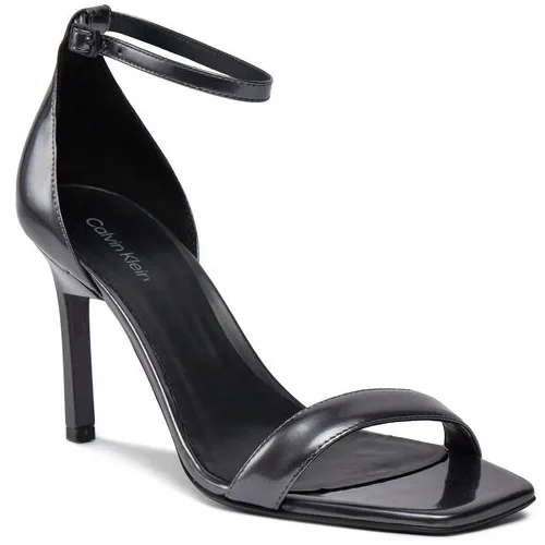 Calvin Klein Sandali Geo Stil Square Sandal 90-Pearl HW0HW01993 Črna