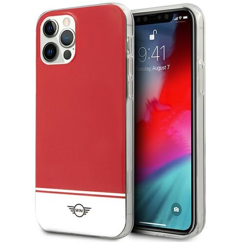 Mini Morris MINI MIHCP12MPCUBIRE IPHONE 12/12 PRO 6,1 CZERWONY/RED HARD CASE STRIPE COLLECTION, (21970162) Slike