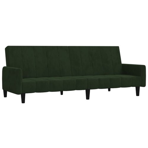 Maison Chic kavč - Sofa - Kanape dvosed z ležiščem temno zelen žamet, (21726780) Cene