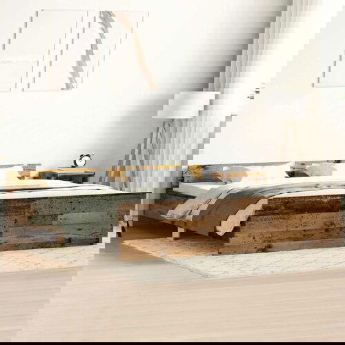VidaXL Posteljni okvir brez vzmetnice star les 180x200 cm Slike