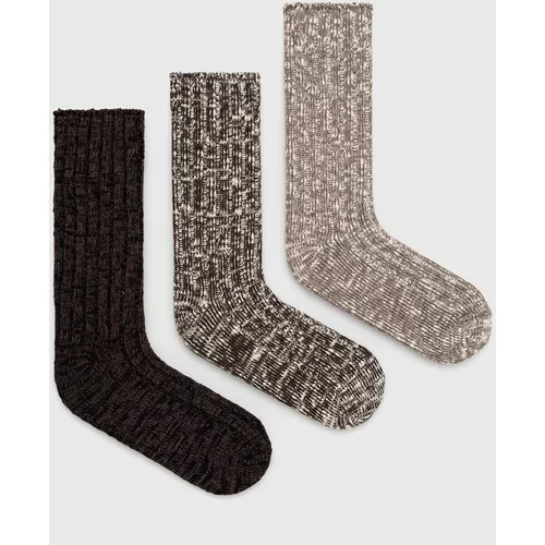 Abercrombie & Fitch Čarape 3-pack za muškarce, boja: smeđa