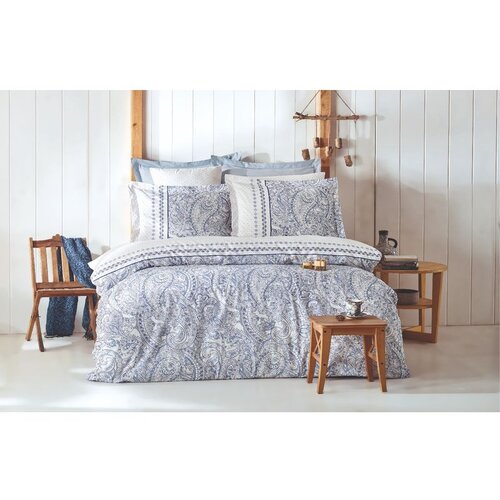  paisley blue bluewhite ranforce king quilt cover set (eu) (es) Cene