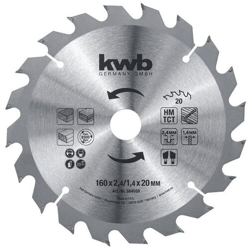 KWB List za kružnu pilu 160x20,20Z Kraftixx Slike