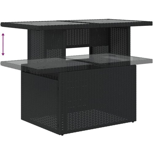  8-dijelni set vrtnih sofa od poliratana s jastucima crni Crna 100 x 55 x 73 cm Slike