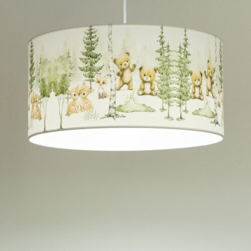  Dečiji luster KIDS ROOM 1xE27/60W/230V, prečnik 40 cm, sa motivom životinja Slike
