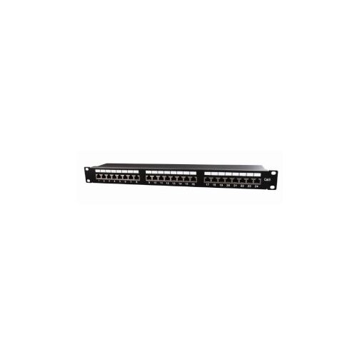 Patch PANEL 24 PORTA cat.6, shielded, 19&Prime; 1U, GEMBIRD, NPP-C624-002, designed for 19&Prime; standard, 483x111x45 mm Cijene