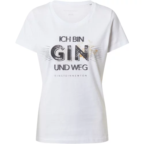 EINSTEIN & NEWTON Majica 'Gin Weg' zlatna / crna / prljavo bijela