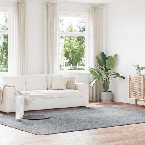 vidaXL Košata preproga srebrno siva 240x340 cm poliester Cene